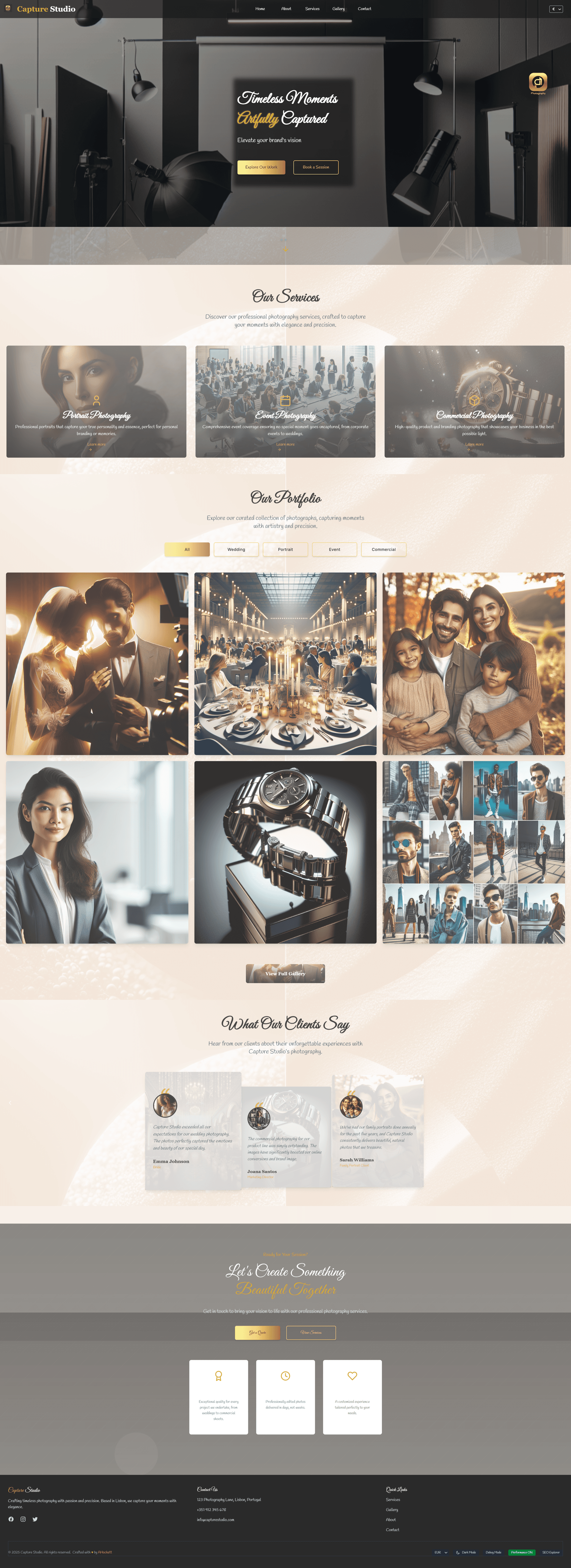 Capture Studio Website Overview