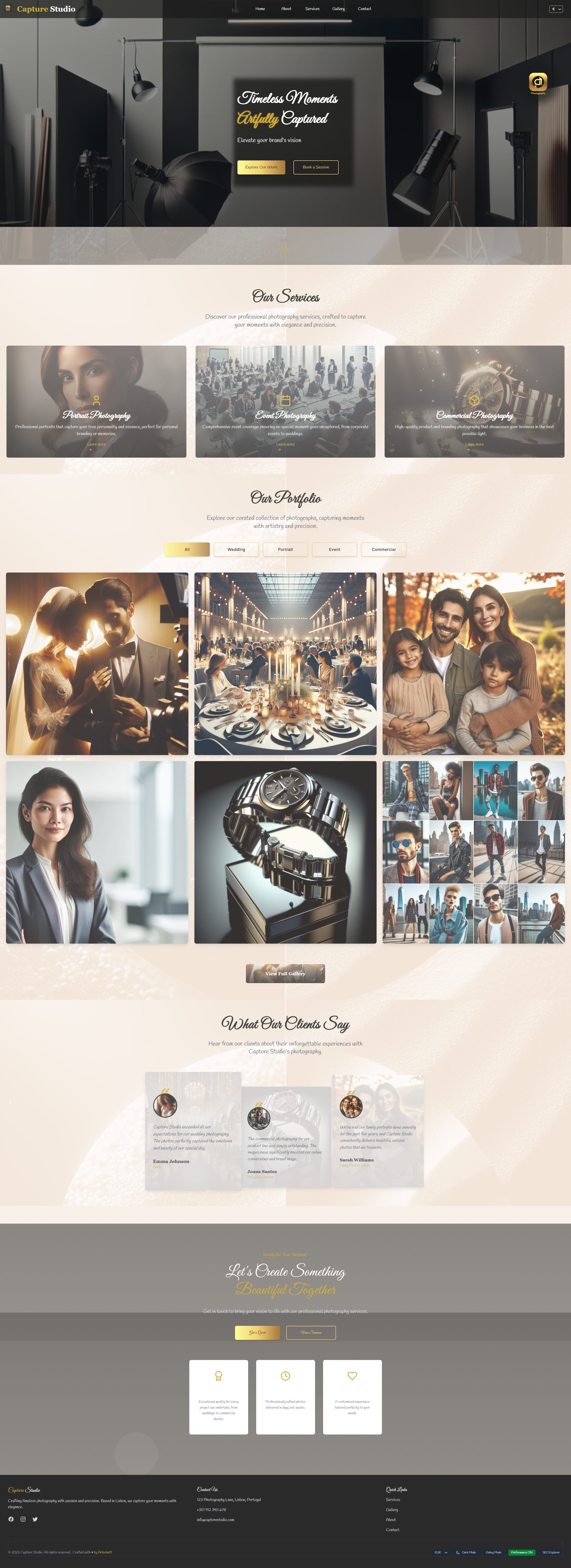 Capture Studio Website Overview